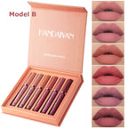 6Pcs Matte Liquid Lipstick Set - Waterproof, Long Lasting & Non-Stick Cup Velvet Lip Gloss - Highly Pigmented Nude & Bold Lip Color Kit - Perfect Beauty Gift For Women & Girls