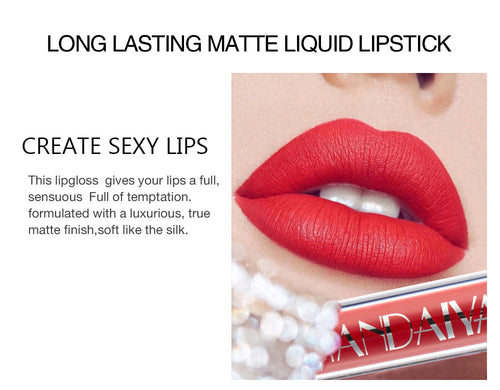 6Pcs Matte Liquid Lipstick Set - Waterproof, Long Lasting & Non-Stick Cup Velvet Lip Gloss - Highly Pigmented Nude & Bold Lip Color Kit - Perfect Beauty Gift For Women & Girls